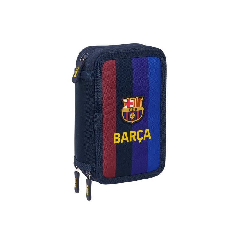 Safta F.C. Barcelona Prima Divisione 26/27 Astuccio a 3 scomparti - 37 pezzi - Gomma - Matita - 2 penne a sfera - Temper
