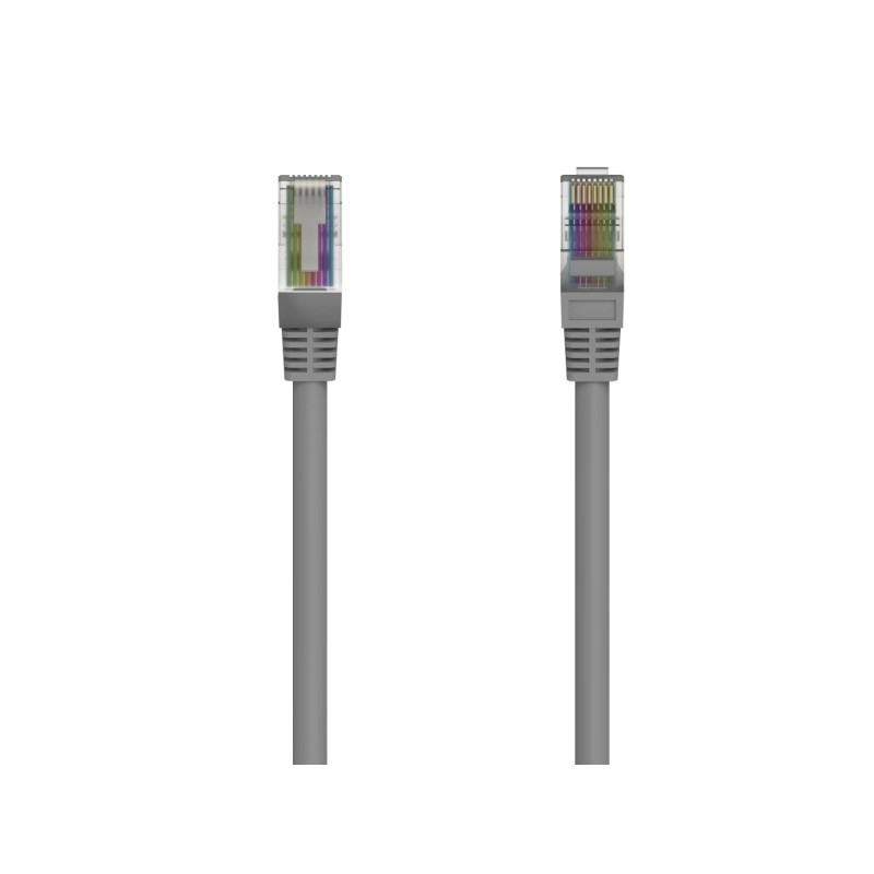 Cavo di rete Hama Essential UTP RJ45 Cat-5e - Lunghezza 3 m - Velocità fino a 1 Gbps - Colore grigio