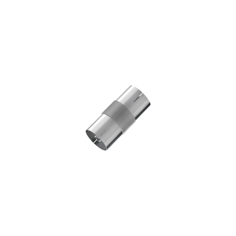 Hama Essential Adattatore per antenna - Doppio connettore coassiale maschio - Colore argento