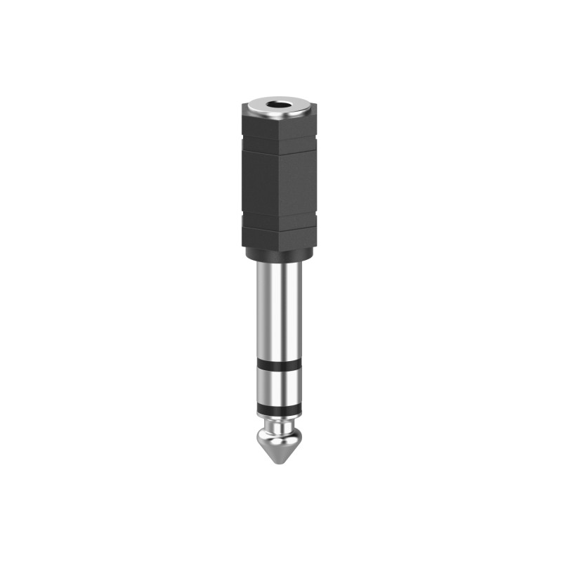 Hama Adattatore Jack - Connettore femmina da 3.5 mm - Connettore maschio da 6.3 mm - Colore: nero
