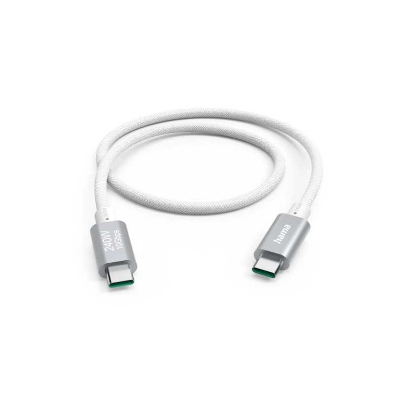 Cavo USB-C Hama con tutte le funzionalità - Potenza massima 240 W - Lunghezza 1.5 m - Velocità fino a 10 Gbps - Doppia