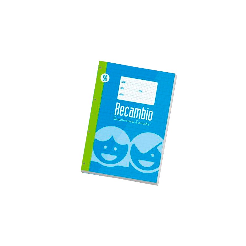 Foglio di ricambio per anelli con 100 fogli da 70 g/m² con margine - Formato Folio - Righe a quattro linee da 5 mm - Ca
