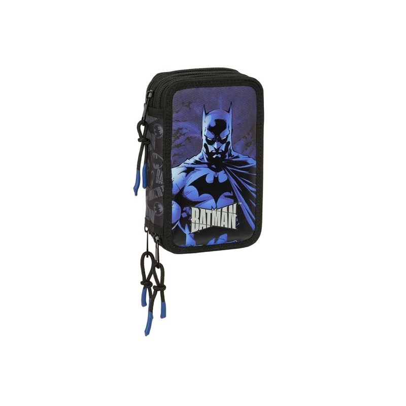 Safta Batman Astuccio a 3 ripiani - 37 pezzi - 1.3 L - Gomma - Matita - Penne a sfera - Temperamatite - Righelli - 16 co