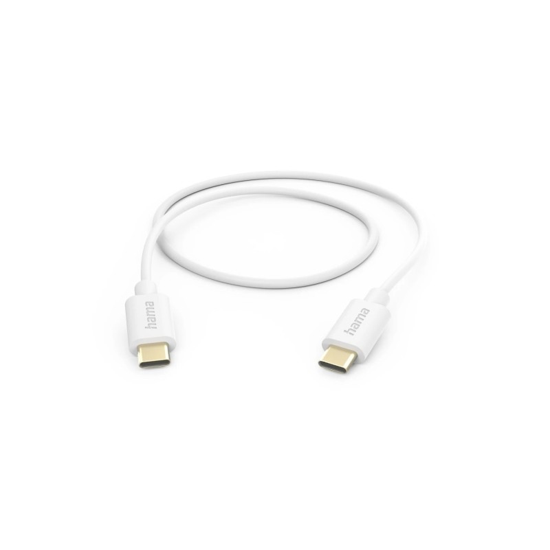 Cavo USB-C maschio Hama - Potenza massima 60 W - Lunghezza 1 m - Velocità fino a 480 Mbps - Placcato in oro - Colore bi