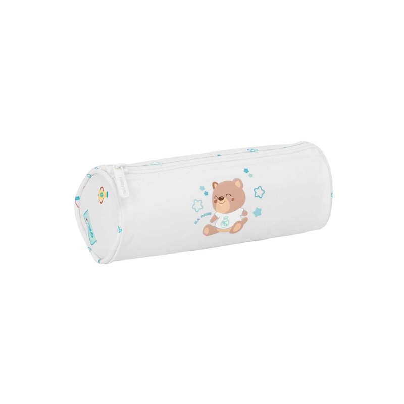 Safta Real Madrid Borsa portaoggetti rotonda per bambini in età prescolare - Cerniera con tirazza - 20x7x7 cm - Colore 