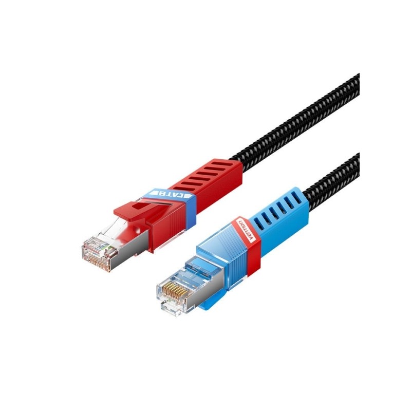 Cavo di rete Vention Cat.8 SFTP - Lunghezza 3 m - Velocità fino a 40 Gbps - 26 AWG - Colori: rosso e blu