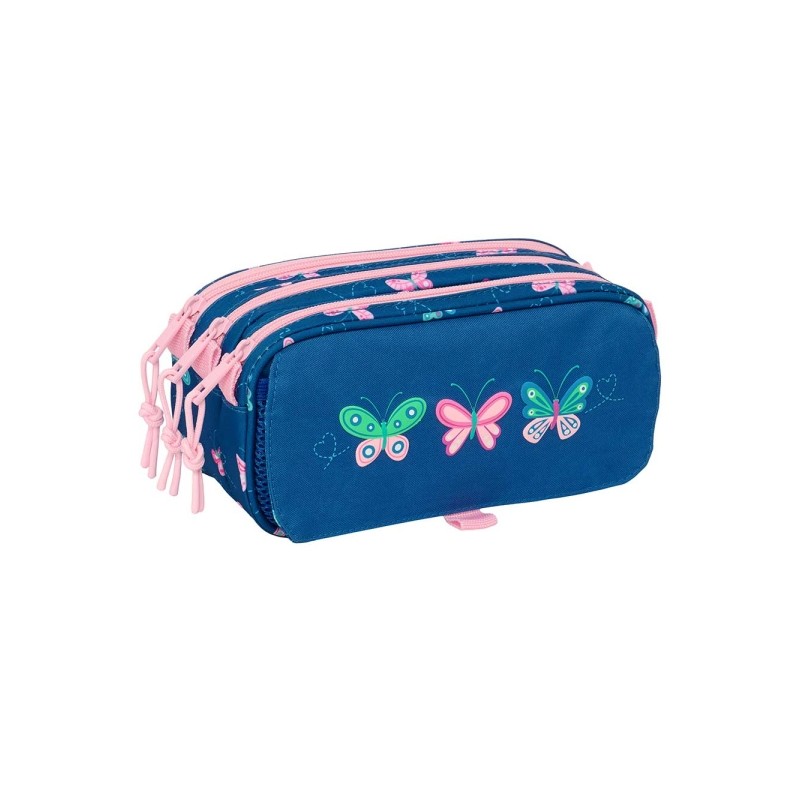 Safta Blackfit8 Mariposas Borsa portaoggetti - 3 scomparti con cerniera - Tasca frontale - Cinghia regolabile - 1.72 L -