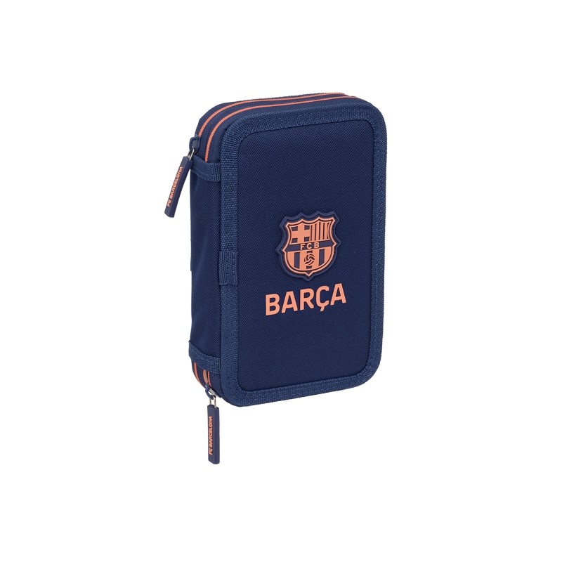 Safta F.C. Barcelona - Seconda divisa - Astuccio a due scomparti - 29 pezzi - 1L - Gomma - Matita - Penne a sfera - Temp