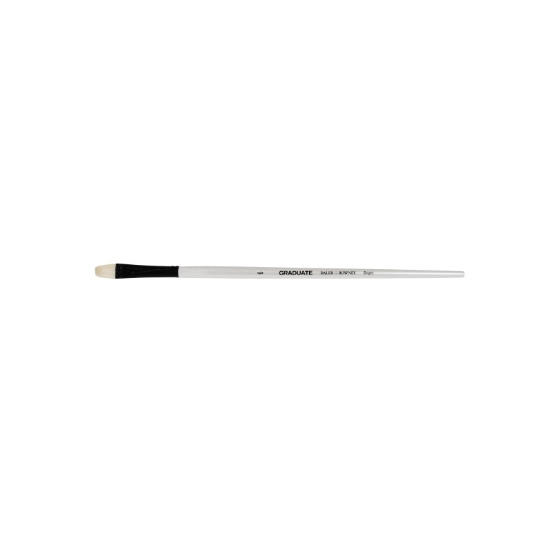 Daler Rowney Graduate Pennello per pittura a olio - Setole naturali - Manico lungo - Bright - N. 6