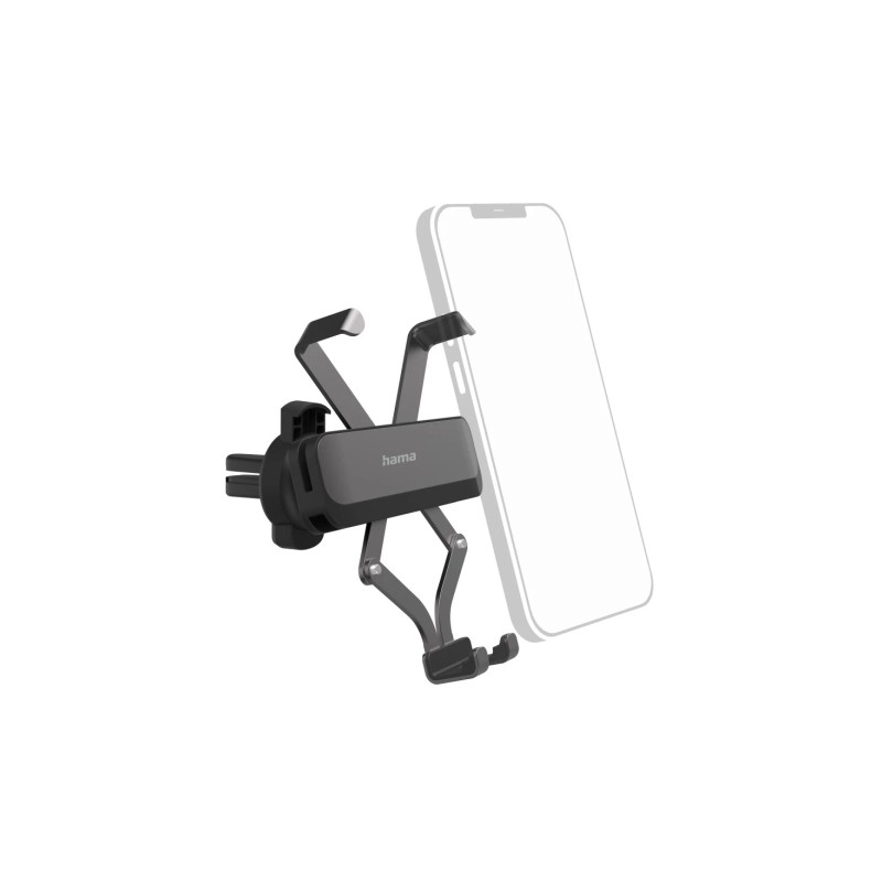 Hama Gravity Pro Supporto da auto per smartphone - Morsetto per griglia - Larghezza dispositivo da 5 a 9 cm - Universale