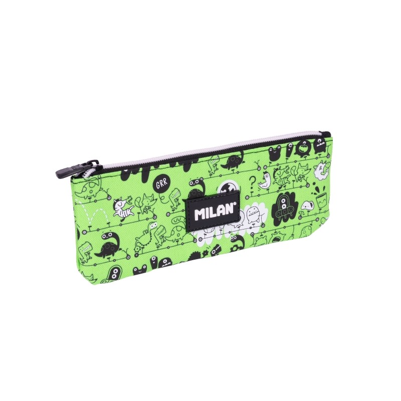 Milan Tandem 2 Custodia portaoggetti piatta - Compatta - Chiusura con cerniera - 23x9x1.5 cm - Colore verde
