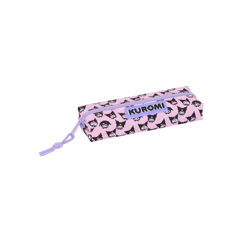 Safta Kuromi Borsa portaoggetti rettangolare - Elastico posteriore - Cerniera - 22x4x7 cm - Colore rosa