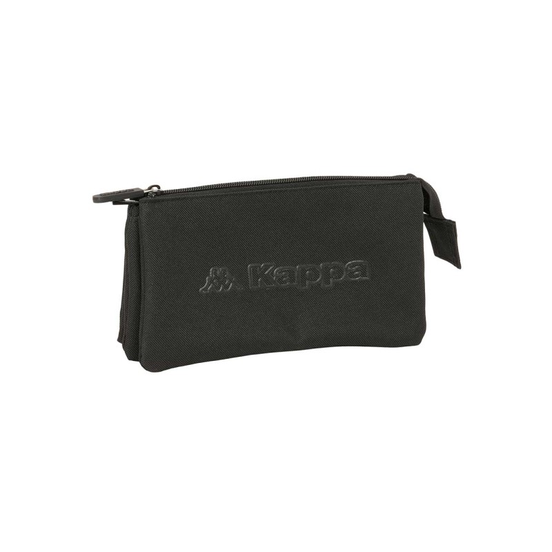 Safta Kappa Basics Borsa multiuso - 3 scomparti con cerniera - Tasca interna - 0.6 L - 220x30x120 mm - Colore: nero
