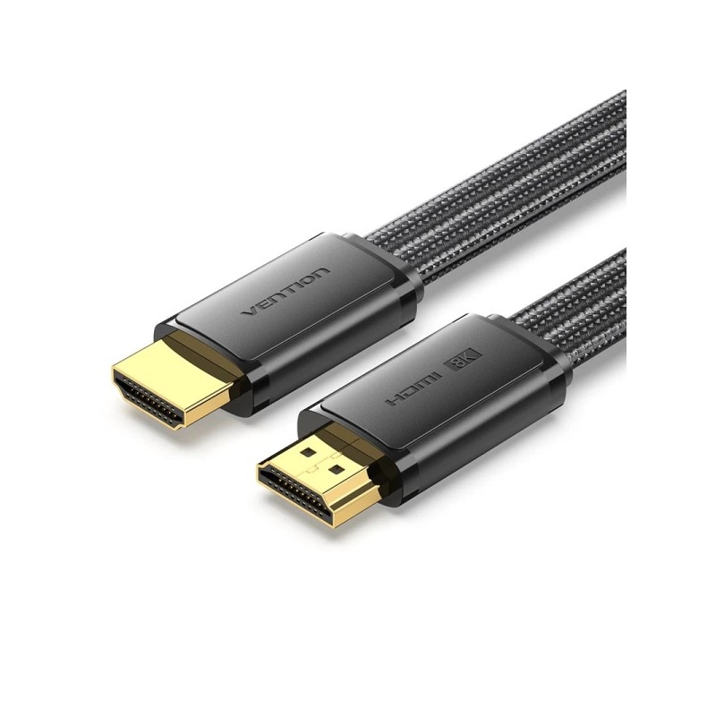 Cavo HDMI 2.1 Vention piatto - Risoluzione 8K - eARC - Lunghezza 2 m - Connettori placcati in oro - HDR dinamico - Frequ