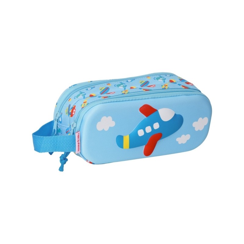 Safta Borsa da viaggio - Cerniera - Manico laterale - Colore azzurro chiaro
