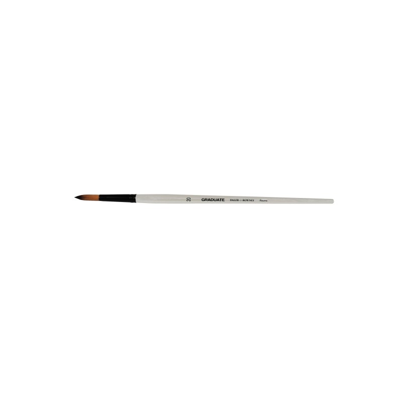 Pennello Daler Rowney Graduate Multitecnica - Setole sintetiche - Manico lungo - Rotondo. n. 20