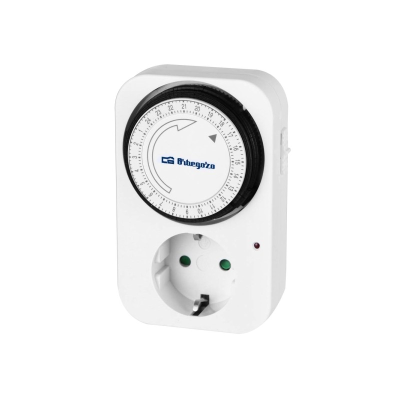 Orbegozo PG 02 Programmatore 24 ore - Potenza fino a 3500 W - Utilizzo facile e intuitivo - Intervalli di 15 minuti - Co