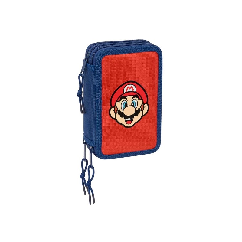 Safta Super Mario Mamma Mia Astuccio a 3 ripiani - 37 pezzi - 1.3 L - Gomma - Matita - Penne a sfera - Temperamatite - R