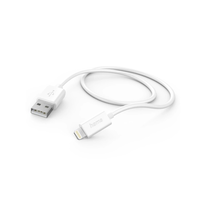 Cavo di ricarica Hama - USB-A maschio - Lightning - Lunghezza 1 m - Colore bianco
