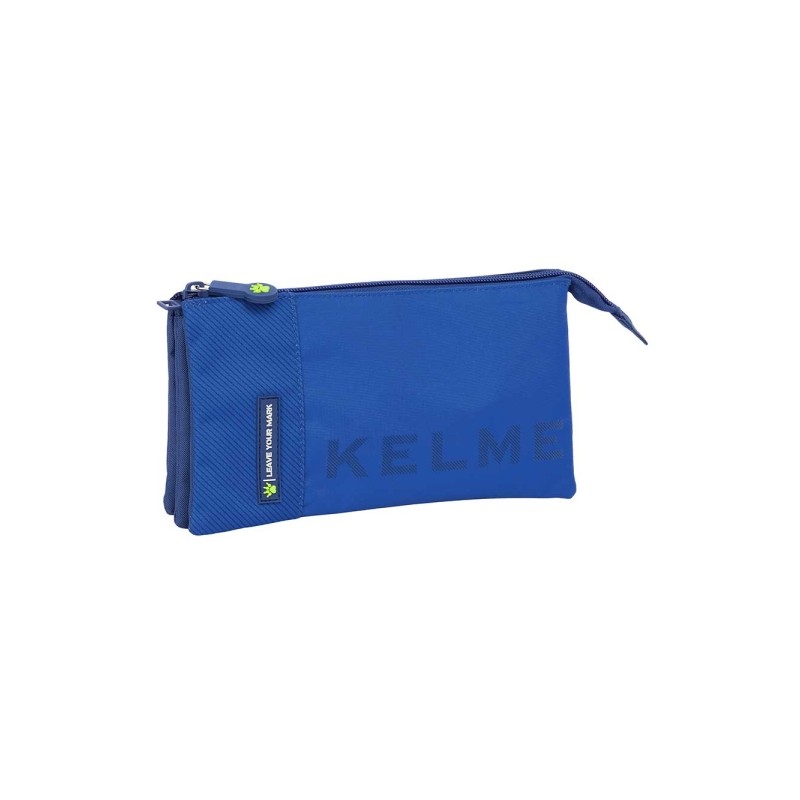 Safta Kelme Blue Portatutto - 3 scomparti con cerniera - Tasca interna - 0.6 L - 220x30x120 mm - Colore: blu