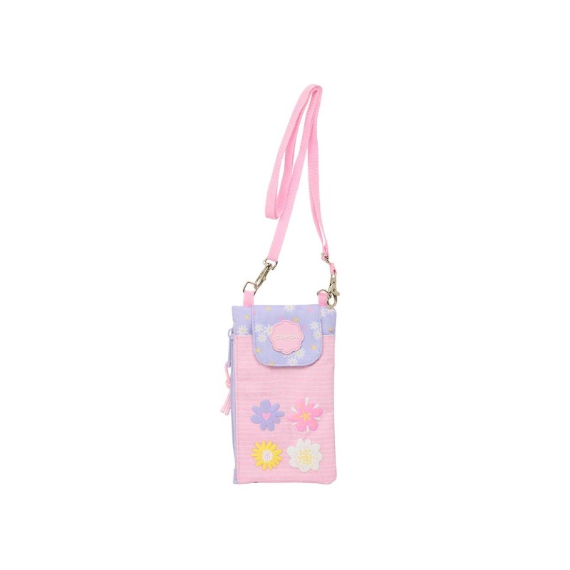 Safta Bouquet Portamonete e porta-cellulare fino a 6.9 - Scomparto con cerniera - Cordino regolabile - 0.19 L - 100x190 