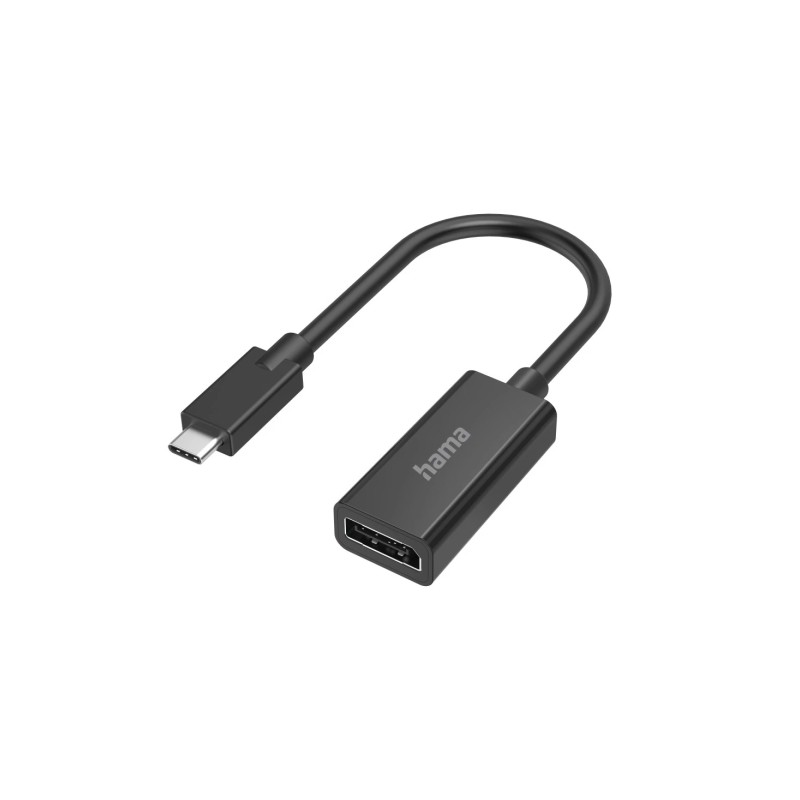 Hama Essential Adattatore video - 4K - USB-C maschio - DisplayPort femmina - Colore: nero