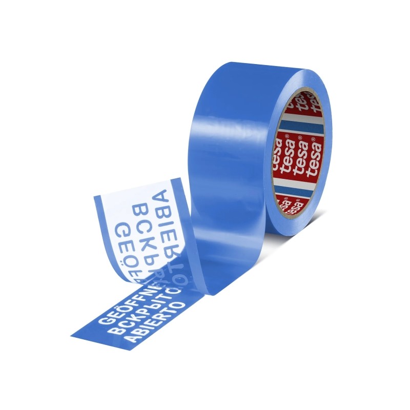 Tesa 64007 Nastro di sigillatura antimanomissione 50 mm x 50 metri - Per applicazione manuale e automatica - Adesivo acr