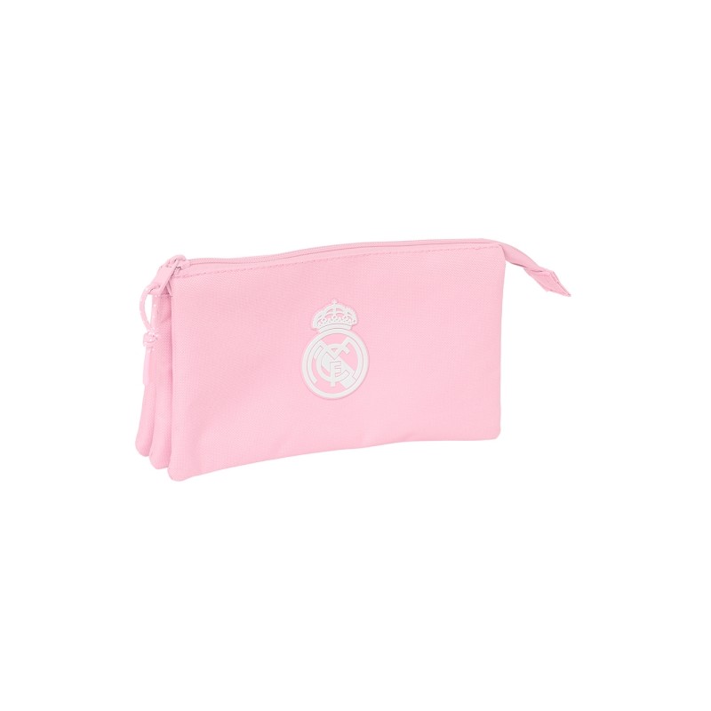 Safta Real Madrid Borsa da ragazza - 3 scomparti con cerniera - 0.6 L - Tasca interna - 220x30x120 mm - Colore rosa