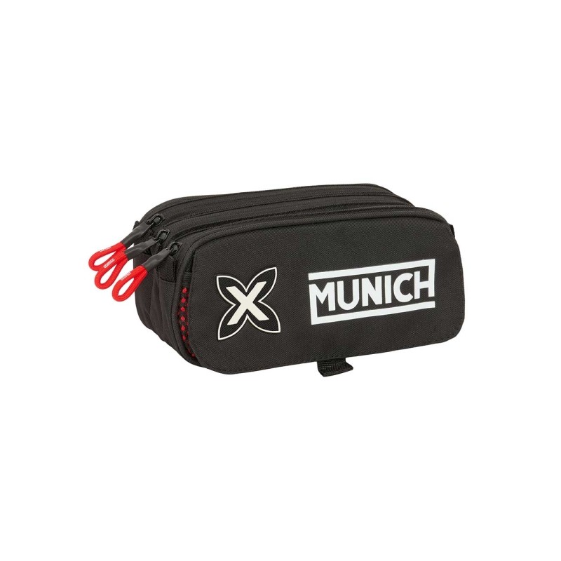 Safta Munich Vulcan Portatutto - 3 scomparti con cerniera - Tasca frontale - Cinghia regolabile - 1.72 L - 215x80x100 mm
