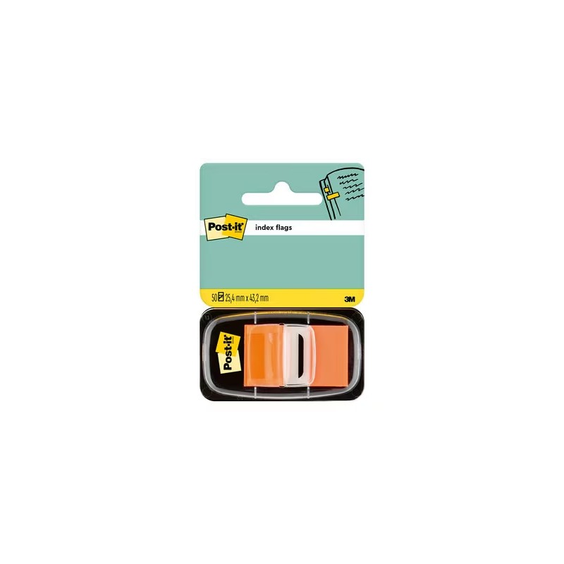 Dispenser Post-it Index con 50 segnalibri riposizionabili 25.4 x 43.2 mm - Adesione salda - Per contrassegnare. indicare