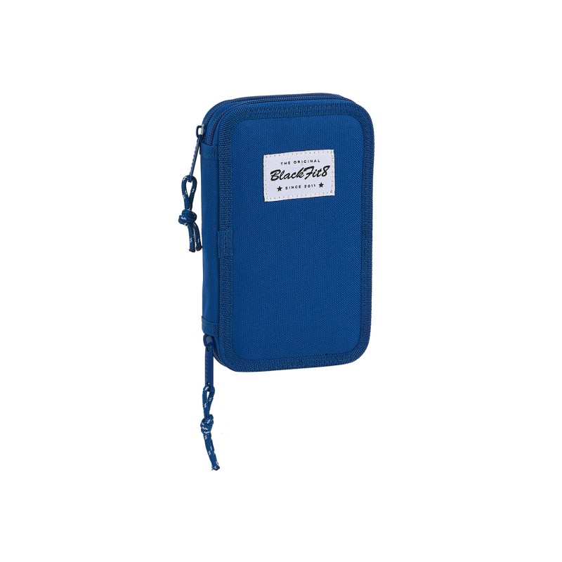 Safta Blackfit8 Oxford Astuccio a 2 ripiani - 28 pezzi - 1L - Gomma - Matita - Penna a sfera - Temperamatite - 10 colori
