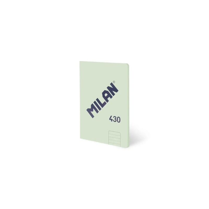 Milan 430 Taccuino rilegato in colla. formato A5. a righe da 1 linea ogni 7 mm - 48 fogli da 95 g/m² - Microperforato -