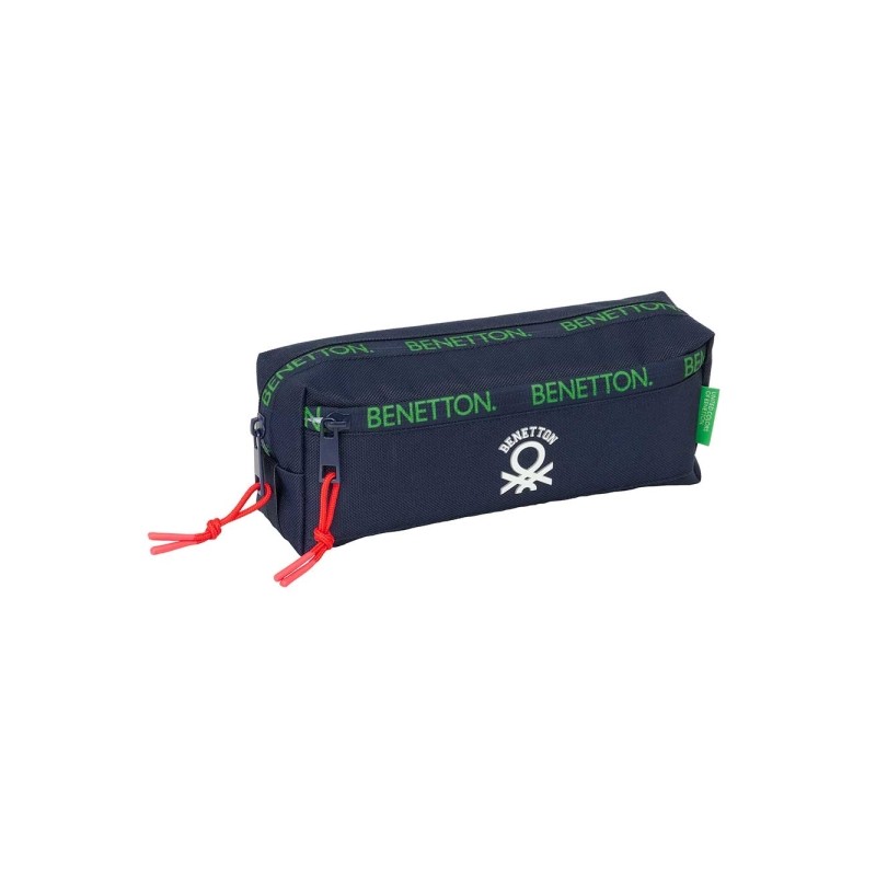 Safta Benetton Together Borsa multiuso - 3 scomparti con cerniere - Elastico - 0.98 L - 220x60x85 mm - Colore blu marino