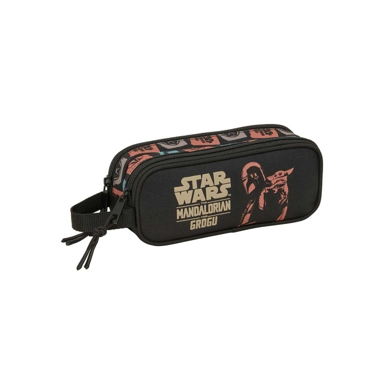 Safta Mandalorian e Grogu Borsa portaoggetti - 2 scomparti con cerniera - Manico laterale - Capacità 1 L - 21x8x6 cm - 