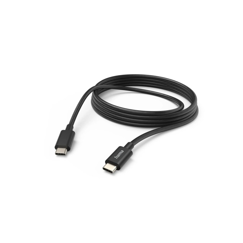 Cavo USB-C maschio Hama - Potenza massima 60 W - Lunghezza 3 m - Velocità fino a 480 Mbps - Nichelato - Colore nero