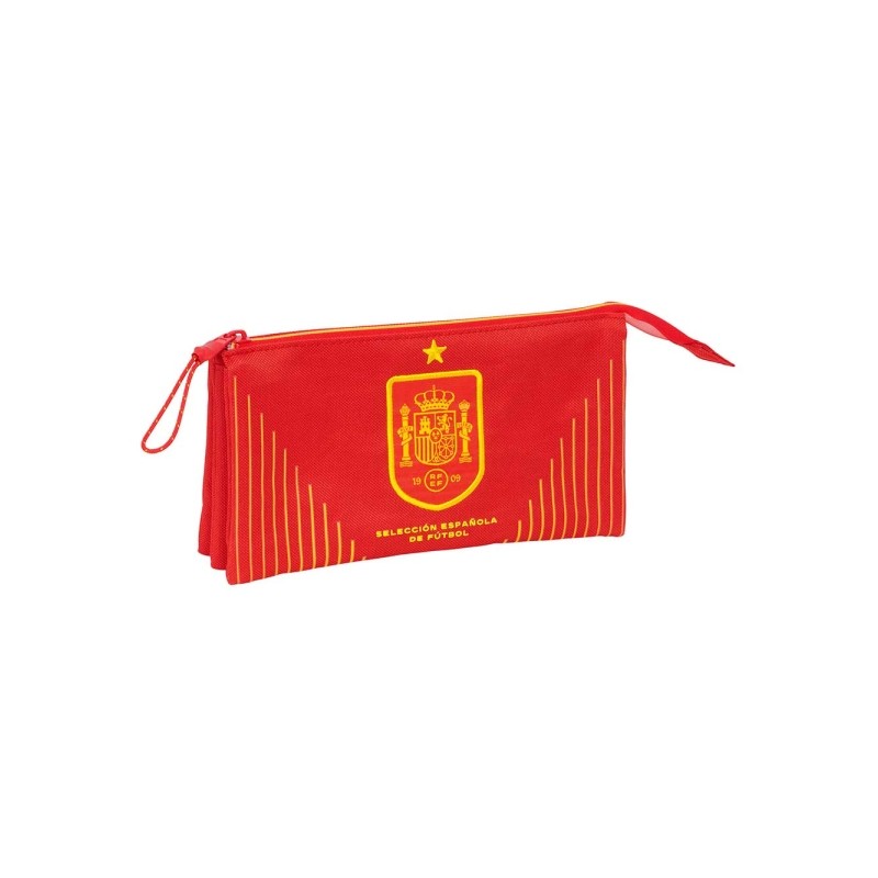 Safta Selezione Spagnola di Calcio Borsa multiuso - 3 scomparti con cerniera - Tasca interna - 0.6 L - 220x30x120 mm - C