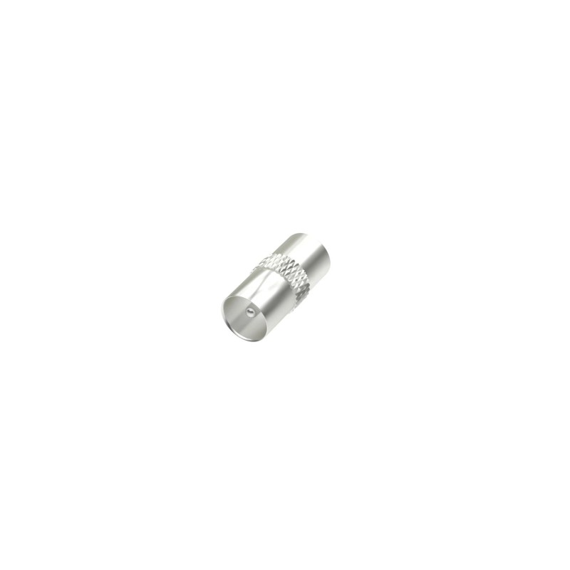 Hama Essential Adattatore per antenna - Doppio connettore coassiale maschio - Colore argento