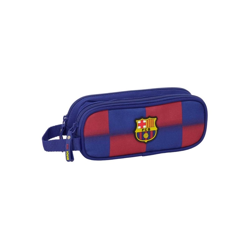 Safta F.C. Barcelona Borsa portaoggetti da 1 L - 2 scomparti - Chiusura con cerniera - Manico - 21x8x6 cm - Colore: ross