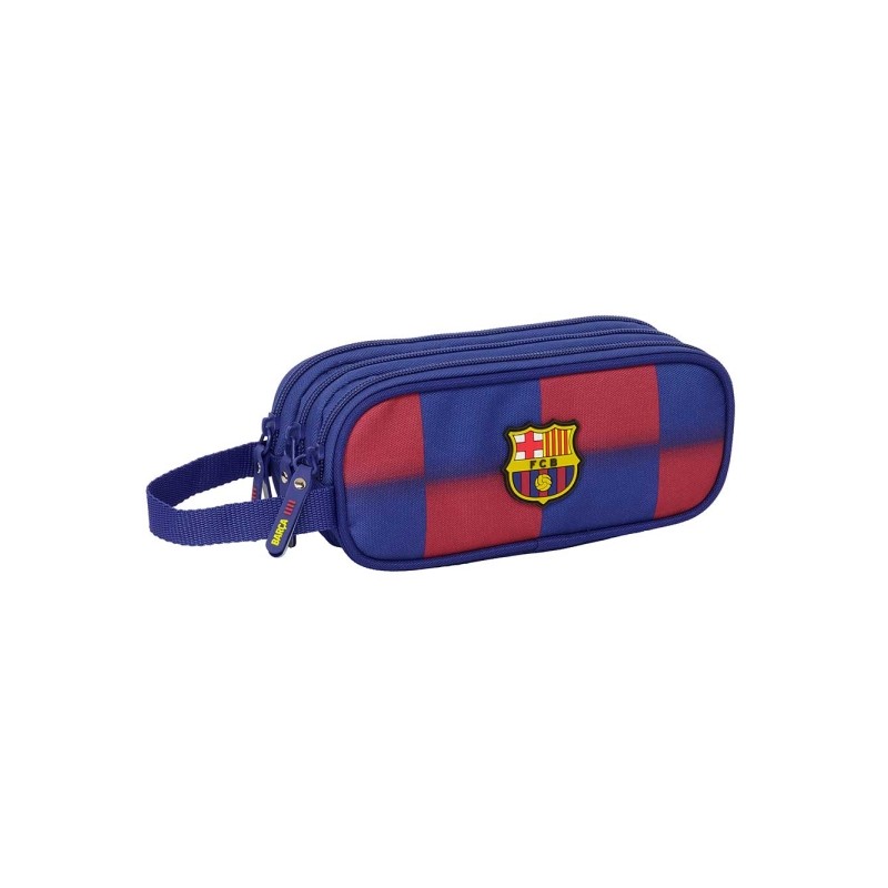 Safta F.C. Barcelona Borsa multiuso da 1.25 L - 3 scomparti - Manico - Chiusura a cerniera - 21x8.5x7 cm - Colore: rosso