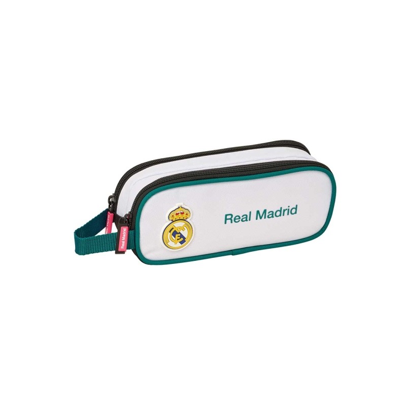 Safta Real Madrid Divisa 26/27 Borsa multiuso - 2 scomparti con cerniera - Manico laterale - Capacità 1 L - 21x8x6 cm -