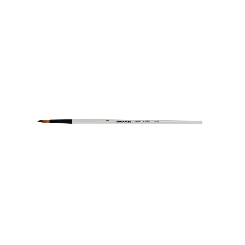 Pennello Daler Rowney Graduate Multitecnica - Setole sintetiche - Manico lungo - Rotondo. n. 16