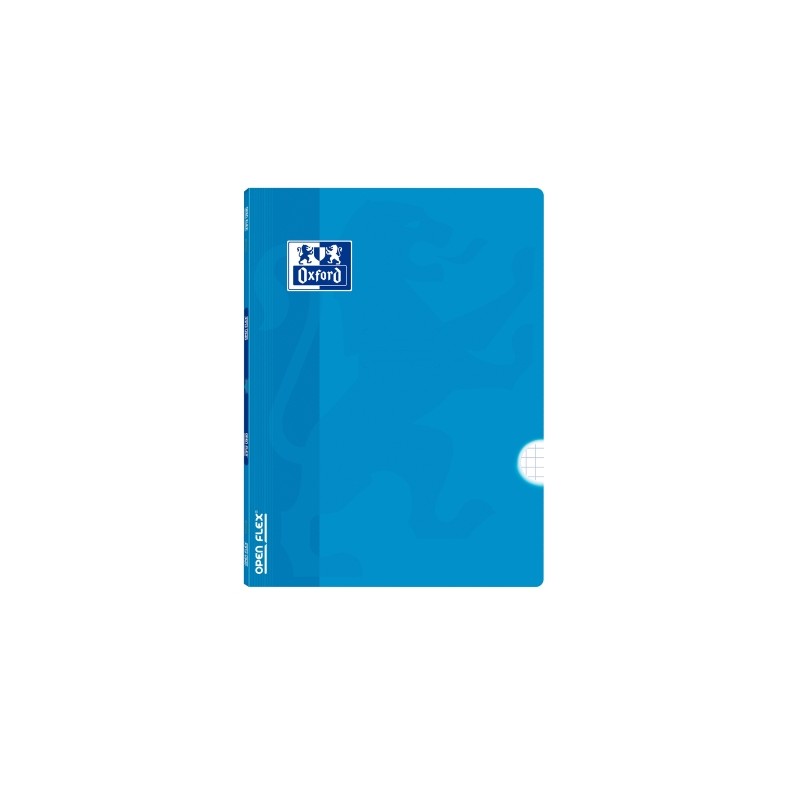 Taccuino Oxford con rilegatura a graffetta - Formato A5+ - 48 fogli - Quadretti 4x4 mm con margine - Copertina in plasti