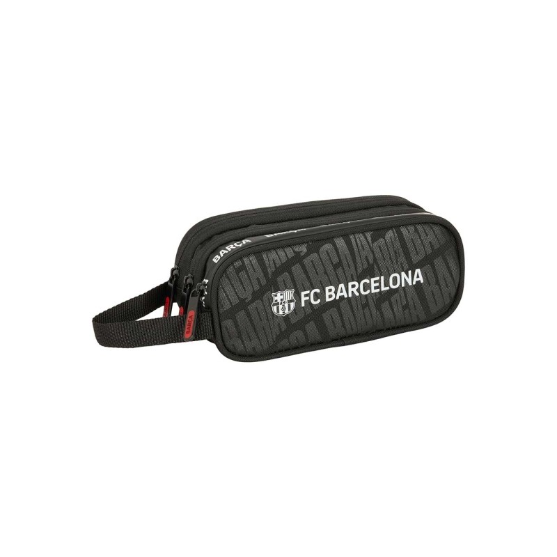 Safta F.C. Barcelona Borsa multiuso - 3 scomparti con cerniera - Manico laterale - 1.25 L - 210x70x85 mm - Colore: nero