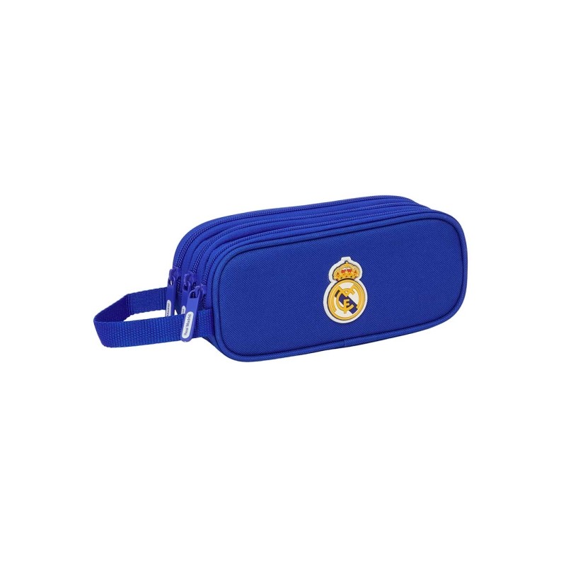 Safta Real Madrid Borsa multiuso - 3 scomparti con cerniera - Manico laterale - 1.25 L - 210x70x85 mm - Colore: blu