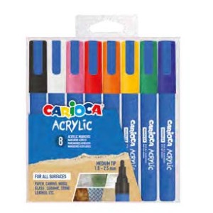 Carioca Acrylic Pack da 8...