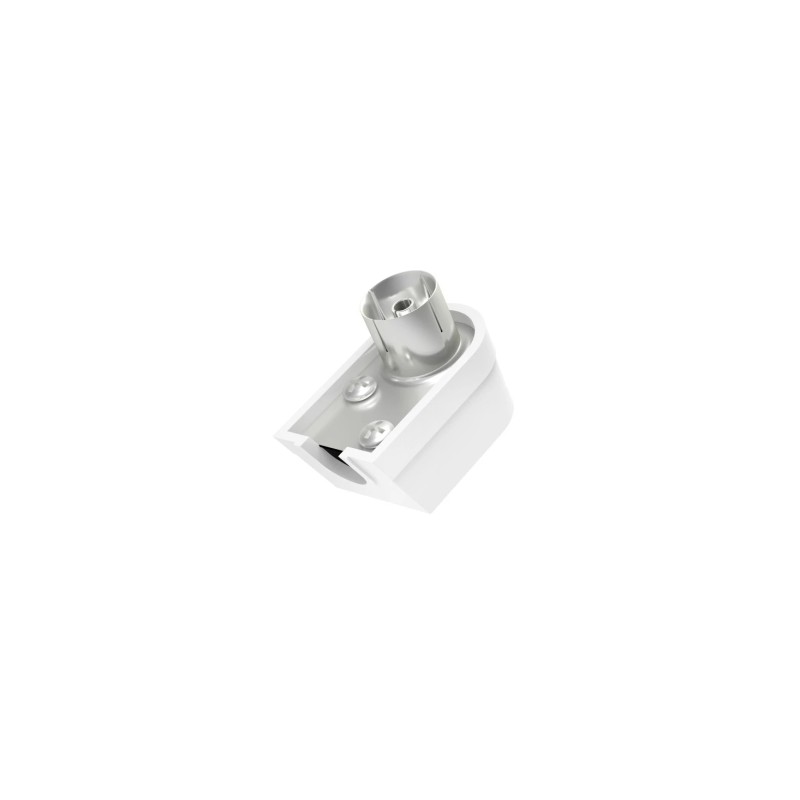 Hama Essential Connettore coassiale femmina - Angolo 90° - Fissaggio con vite - Cavi fino a 6 mm - Colore argento