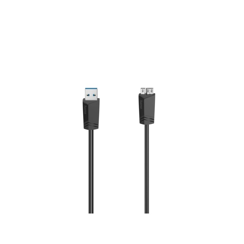 Cavo USB Hama Essential - Lunghezza 0.75 m - USB-A maschio - Micro-USB maschio - Velocità fino a 5 Gbps - Doppia scherm
