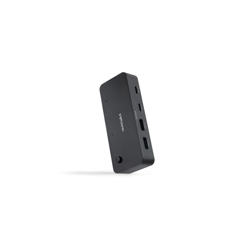 Nanocable Switch da 2xUSB 3.0 a 2xUSB-A 3.0 + 2xUSB-C - Colore: nero