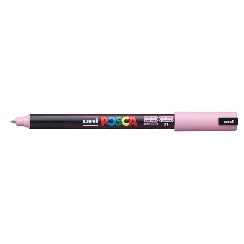 Posca PC-1MR Pennarello a vernice - Punta a rullo in fibra da 0.7 mm - Inchiostro a base d'acqua con pigmenti - Linea ex