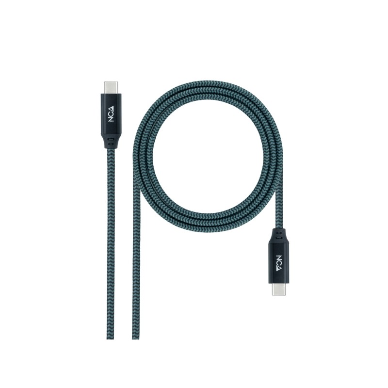 Cavo USB-C Nanocable - Lunghezza 1 m - 20 Gbps - Ricarica da 100 W - 5 A - Video 4K a 60 Hz - Chip E-mark - Compatibile 